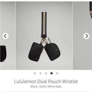 Lululemon Dual Pouch Wristlet
Black / Gold / White Opal NEW SOLDOUT